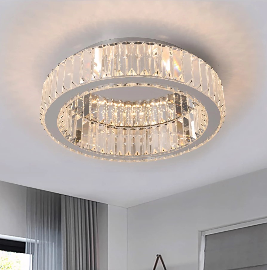 LAMPA KRYSZTAŁOWA PLAFON APP1742-C 40 cm CHROM