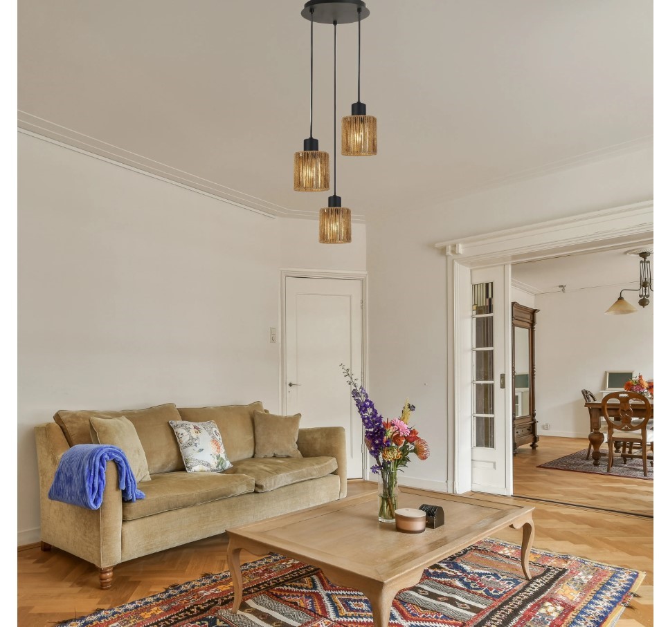 LAMPA SUFITOWA WISZĄCA APP1820-3CPR NATURE BLACK