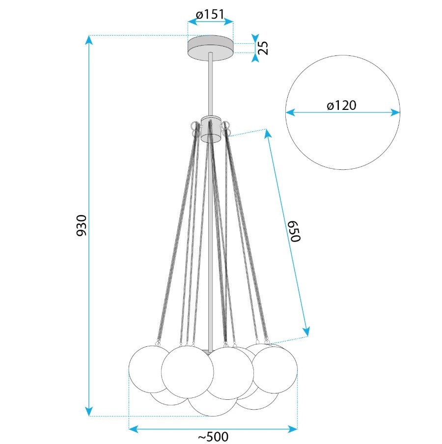 LAMPA SUFITOWA WISZĄCA APP1688-12CP Złota