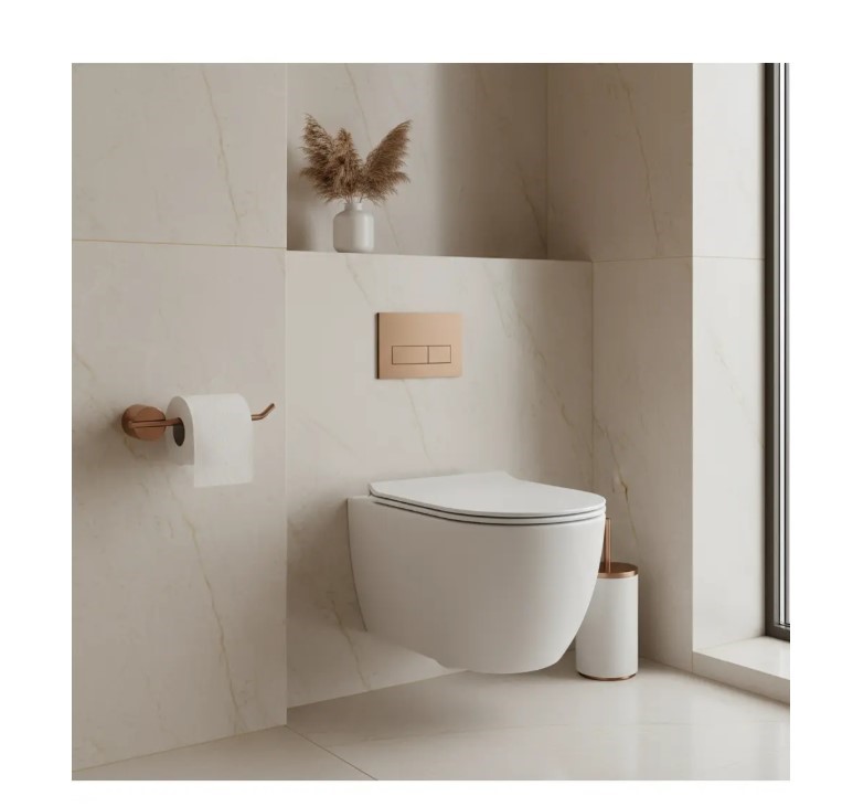 Uchwyt na papier toaletowy Tomi 5809 Miedź Szczotkowana