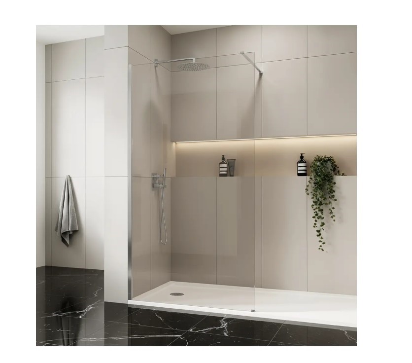 Kabina prysznicowa Walk-In Rea Flexi Transparent / Chrome 80