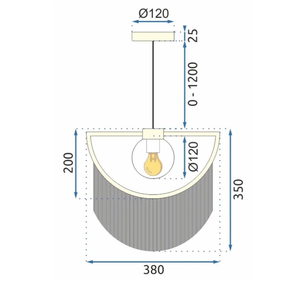 LAMPA SUFITOWA WISZĄCA APP968 Złota
