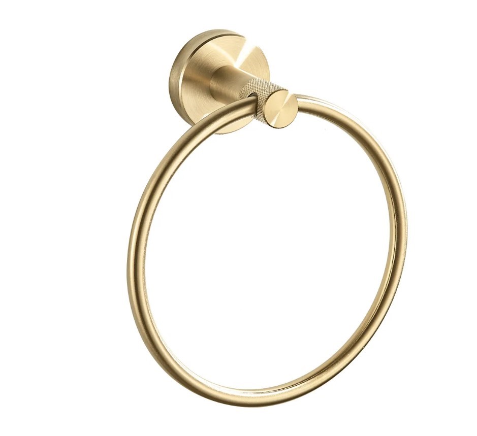 Wieszak łazienkowy RING 6610 Modern Złoty Szczotkowany