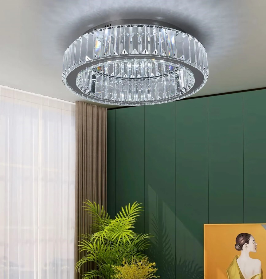 LAMPA KRYSZTAŁOWA PLAFON APP1744-C 50 cm CHROM
