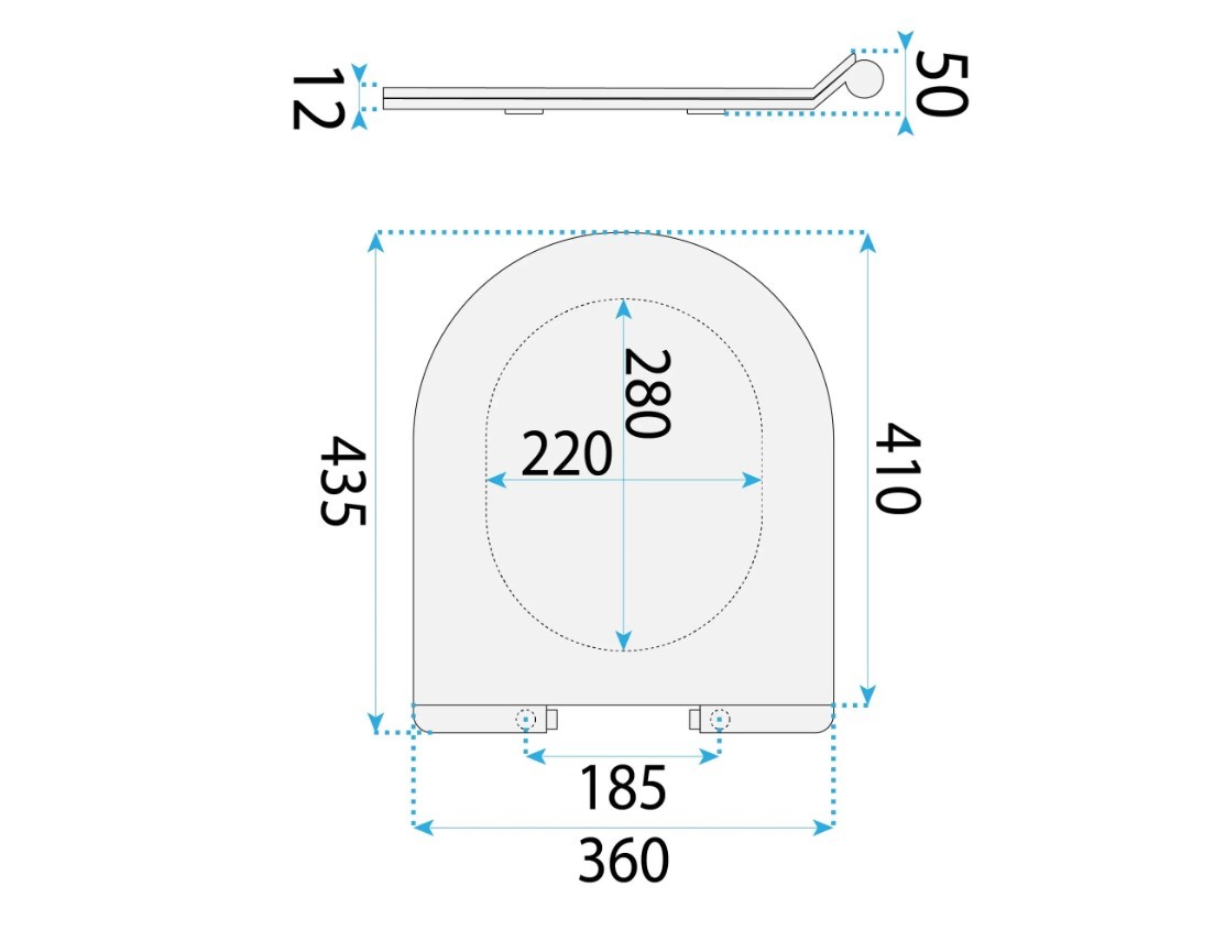 DESKA SEDESOWA UF DUROPLAST FLAT WHITE