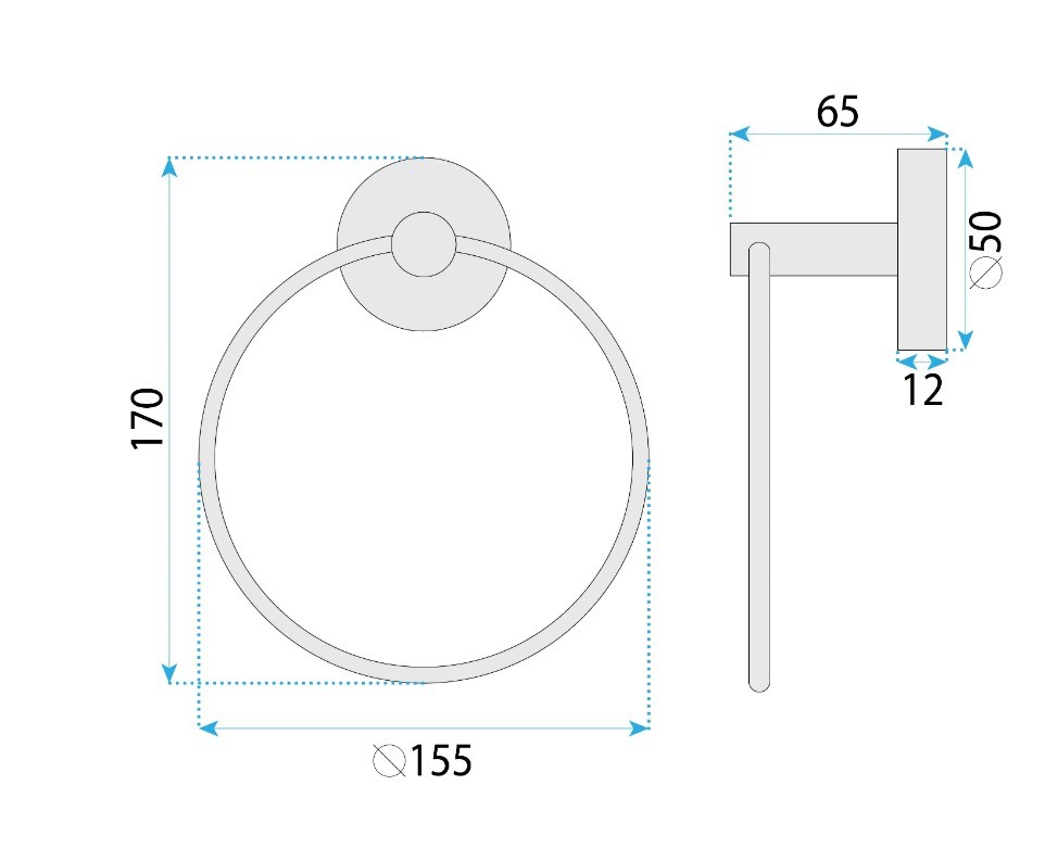 Wieszak łazienkowy RING 6610 Modern Nikiel Szczotkowany