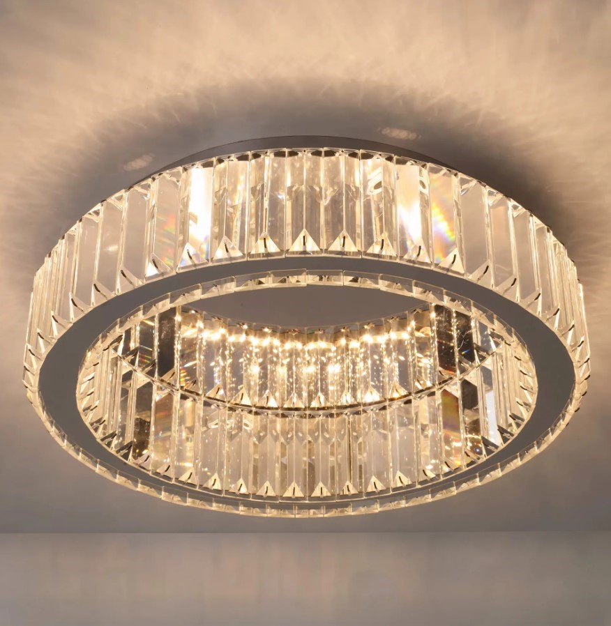 LAMPA KRYSZTAŁOWA PLAFON APP1742-C 40 cm CHROM