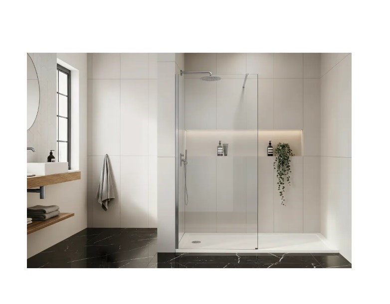 Kabina prysznicowa Walk-In Rea Flexi Transparent / Chrome 80
