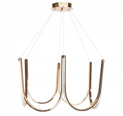 Lampa sufitowa glamour z kryształami Toolight Złota lampa wisząca z sześcioma punktami światła Lampa sufitowa E14 do salonu i sypialni Oświetlenie gla