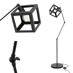 LAMPA STOJĄCA PODŁOGOWA BLACK LOFT CZARNA DENVER