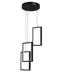 LAMPA SUFITOWA WISZĄCA LED LHJ087-3CP CZARNA