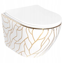 MISA WC PODWIESZANA CARLOS SLIM RIMLESS WAVE GOLD