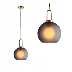 LAMPA SZKLANA NOWOCZESNA KULA APP626-1CP GOLD /MLECZNA MAT 20 CM