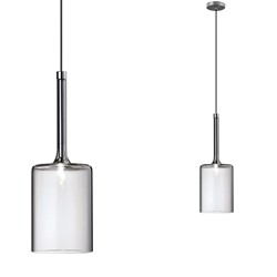 Lampa Sufitowa Wisząca Szklany Klosz APP1703-1CP GREY C