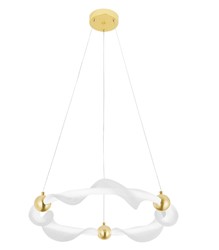 Lampa sufitowa glamour z kryształami Toolight Złota lampa wisząca z sześcioma punktami światła Lampa sufitowa E14 do salonu i sypialni Oświetlenie gla