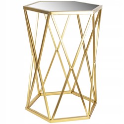 STOLIK KAWOWY GLAMOUR Z LUSTREM GOLD