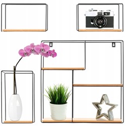 PÓŁKA ŚCIENNA LOFT ZESTAW 7 PÓŁEK