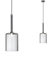 Lampa Sufitowa Wisząca Szklany Klosz APP1702-1CP GREY B