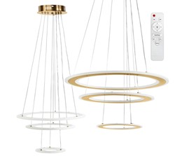 Lampa sufitowa glamour z kryształami Toolight Złota lampa wisząca z sześcioma punktami światła Lampa sufitowa E14 do salonu i sypialni Oświetlenie gla