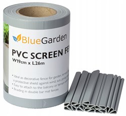 TAŚMA OGRODZENIOWA PVC 190x25 - L.GREY