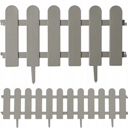 OBRZEŻE TRAWNIKOWE 240 CM KOMPLET 4 SZT - GREY
