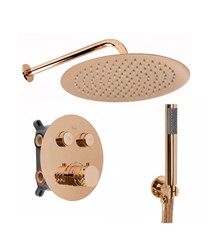 Zestaw prysznicowo-wannowy podtynkowy złoty Zestaw prysznicowy z deszczownicą ultra cienką Podtynkowa bateria prysznicowo-wannowa Nowoczesny zestaw pr