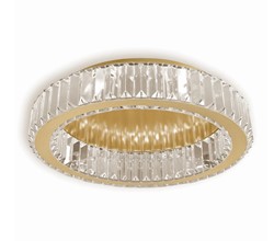 Lampa sufitowa glamour z kryształami Toolight Złota lampa wisząca z sześcioma punktami światła Lampa sufitowa E14 do salonu i sypialni Oświetlenie gla
