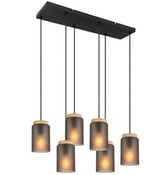 LAMPA SUFITOWA WISZĄCA APP1813-6CP Frosted Grey