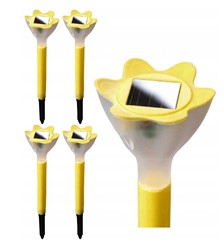 LAMPA SOLARNA OGRODOWA WBIJANA J-08 YELLOW - 4 SZT