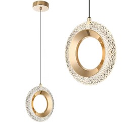 LAMPA WISZĄCA KRYSZTAŁOWA LED G119-1CP Złota