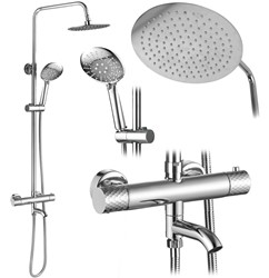 złoty szczotkowany zestaw prysznicowy bez wylewki natynkowy zestaw prysznicowy REA system prysznicowy z funkcją Anti-Calc prysznic złoty szczotkowany 