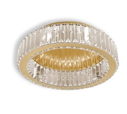 Lampa sufitowa glamour z kryształami Toolight Złota lampa wisząca z sześcioma punktami światła Lampa sufitowa E14 do salonu i sypialni Oświetlenie gla