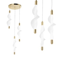 Lampa sufitowa glamour z kryształami Toolight Złota lampa wisząca z sześcioma punktami światła Lampa sufitowa E14 do salonu i sypialni Oświetlenie gla