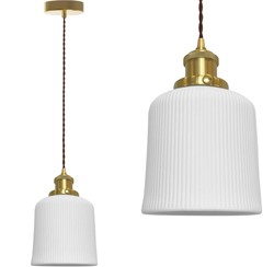 lampa sufitowa ceramiczna biała minimalistyczne oświetlenie E27 elegancka lampa Toolight do jadalni designerska lampa wisząca do kuchni nowoczesne ośw