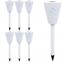 LAMPA SOLARNA OGRODOWA WBIJANA LED BIAŁA KPL. 6 SZT