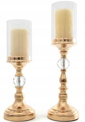ŚWIECZNIKI GOLD GLAMOUR 2 SZT