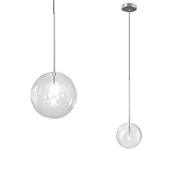 Lampa Sufitowa Wisząca Szklana Kula 15cm CHROM APP1681-1CP