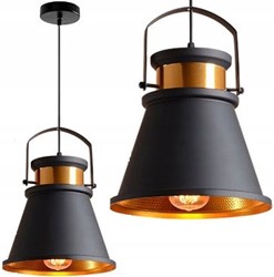 LAMPA WISZĄCA METALOWA LOFT ASTI C BLACK GOLD