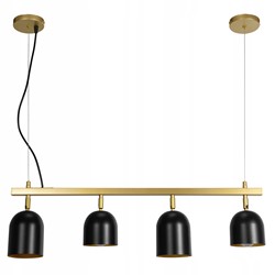 LAMPA WISZĄCA METALOWA APP1031-4PC PODŁUŻNA BLACK GOLD