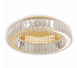 Lampa sufitowa glamour z kryształami Toolight Złota lampa wisząca z sześcioma punktami światła Lampa sufitowa E14 do salonu i sypialni Oświetlenie gla