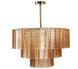 Lampa sufitowa glamour z kryształami Toolight Złota lampa wisząca z sześcioma punktami światła Lampa sufitowa E14 do salonu i sypialni Oświetlenie gla