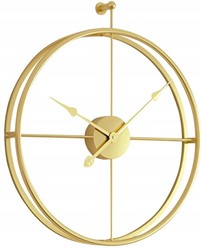 ZEGAR ŚCIENNY 3D METALOWY OKRĄGŁY ZŁOTY 60 CM
