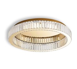 Lampa sufitowa glamour z kryształami Toolight Złota lampa wisząca z sześcioma punktami światła Lampa sufitowa E14 do salonu i sypialni Oświetlenie gla