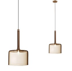 Lampa Sufitowa Wisząca Szklany Klosz APP1698-1CP AMBER A
