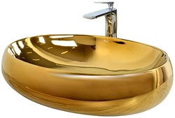 Umywalka nablatowa Rea Melania Gold/Gold