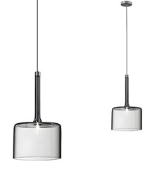 Lampa Sufitowa Wisząca Szklany Klosz APP1701-1CP GREY A