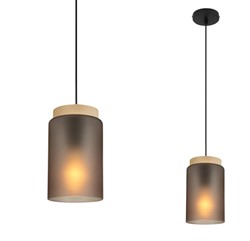 LAMPA SUFITOWA WISZĄCA APP1810-1CP Frosted Grey
