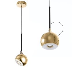 LAMPA SUFITOWA WISZĄCA LED G086-1CP Złota