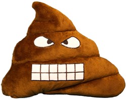 Poduszka Emotka Emoji Poop Angry