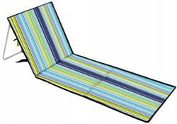 LEŻAK PLAŻOWY SKŁADANY MATA NB-02 STRIPE MIX BLUE